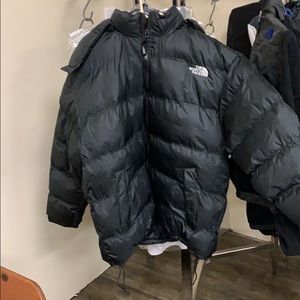 North face puffy coat with hood